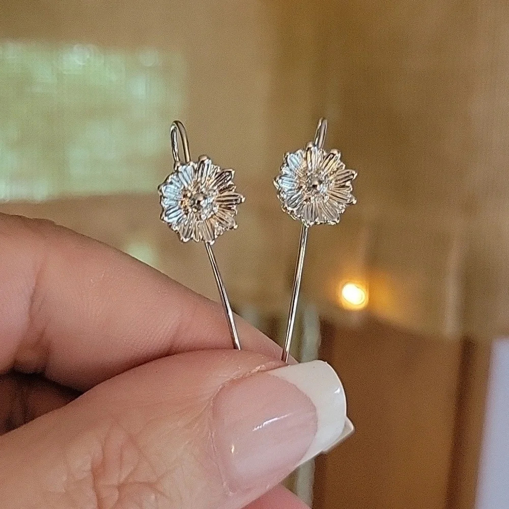 Chrysanthemum Front/Back Drop Earrings
